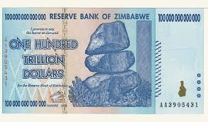 one trillion note Zimbabawe